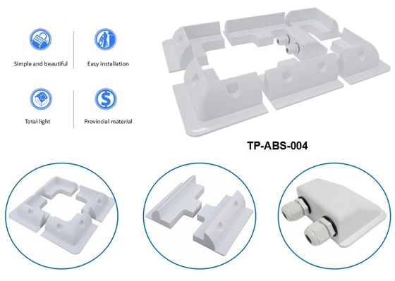 Des supports ABS pour l'installation de panneaux solaires sur des caravanes automobiles RV 7PCS Blanc Noir