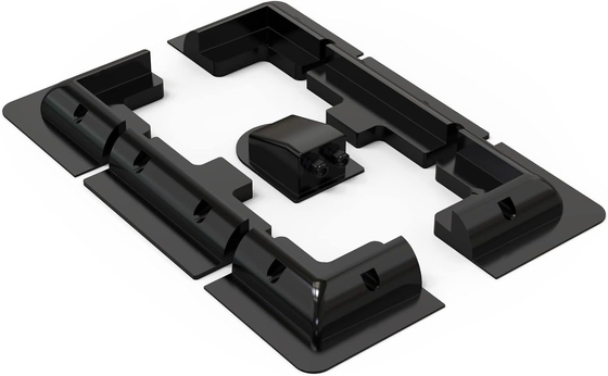 Des supports ABS pour l'installation de panneaux solaires sur des caravanes automobiles RV 7PCS Blanc Noir
