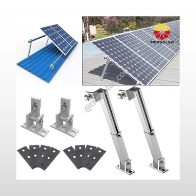 Pré- et arrière des jambes de support de balcon de toit de fond de montage panneau solaire inclinaison de montage de support