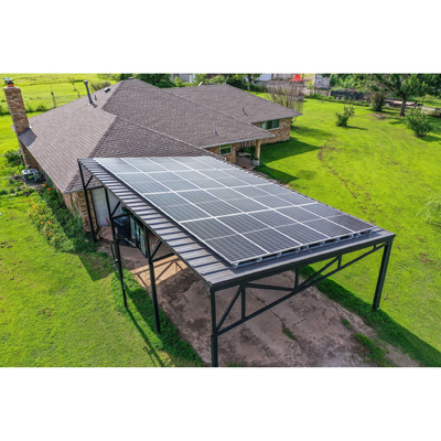 Système de montage solaire de carport avec finition anodisée