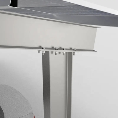 Q235 Structures de parking solaire en acier avec certification CE et charge de neige de 1,4KN/m2
