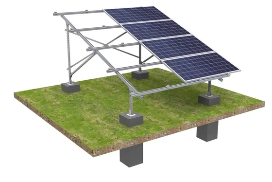 Système de montage au sol pour l'installation de panneaux solaires photovoltaïques anodisés pour une efficacité maximale