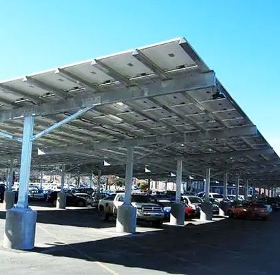 Carport solaire en acier entièrement assemblé