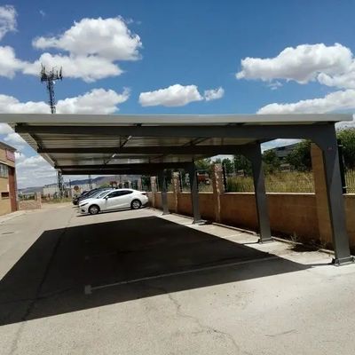 Carport solaire en acier entièrement assemblé