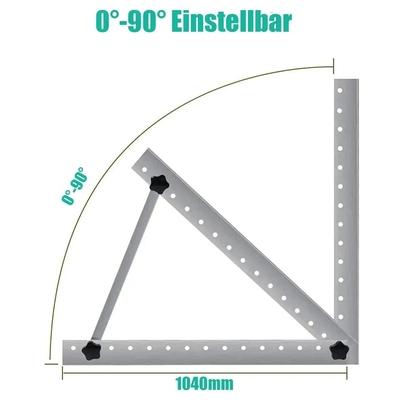 Charge de neige 1,5KN/m2 Support réglable de panneau solaire pour les cadres de montage de module solaire