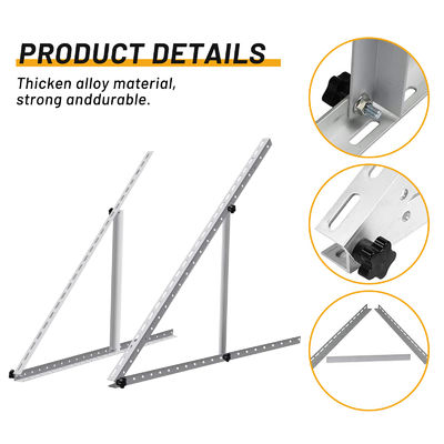 Structure de support de panneau solaire pour toit métallique et installation en champ ouvert en argent naturel