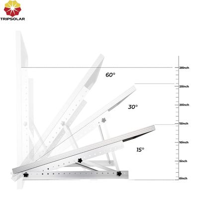 Structure de support de panneau solaire pour toit métallique et installation en champ ouvert en argent naturel