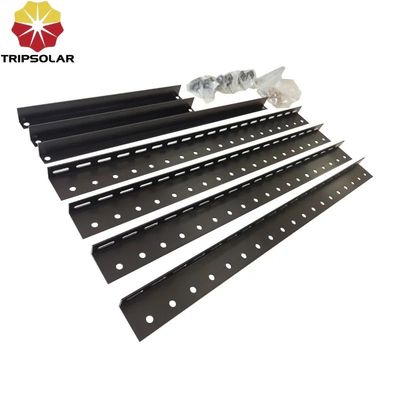 Structure de support de panneau solaire pour toit métallique et installation en champ ouvert en argent naturel