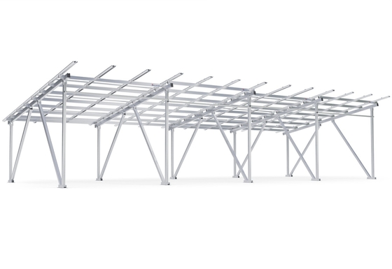 Kit de montage de carport solaire en aluminium pour la charge éolienne 60 m/s Système de connecteur de canopée solaire