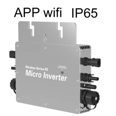 Système solaire à micro-onduleur avec courant de sortie 26,6A/8,7A et communication WIFI/RS485