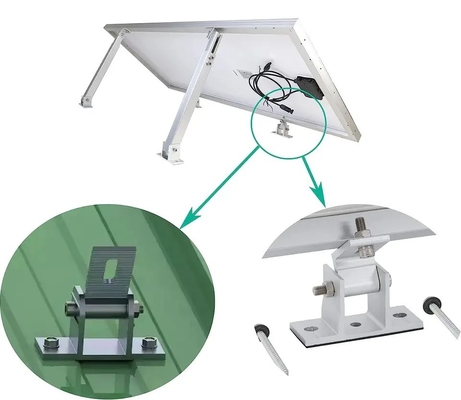Support de toiture solaire métallique réglable pour système de VR Produit solaire au sol d'énergie en aluminium