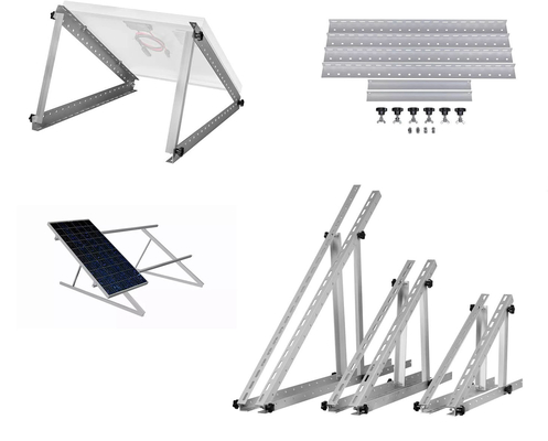 Des supports de montage sur le toit de panneaux solaires réglables en triangle avec support d'installation facile