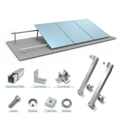 Des supports de montage en aluminium argenté ou noir pour les structures de montage de pôles de panneaux solaires