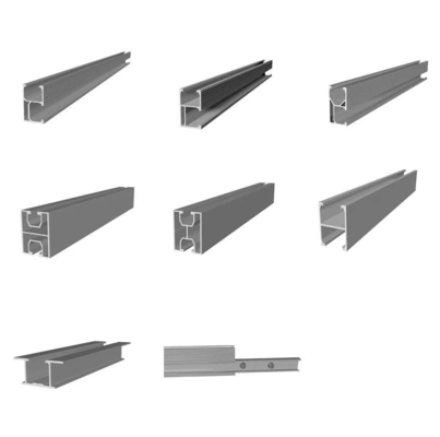 Vente directe de rails de montage de panneaux solaires en argent naturel pour modules à cadre ou sans cadre