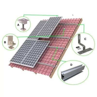 ISO9001/CE Approuvé Crochet de rail de toit en acier inoxydable pour support de montage solaire de toit en carrelage