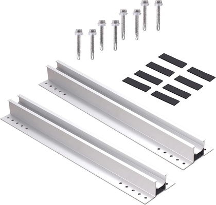 Installation de panneaux solaires photovoltaïques robustes et sans tracas avec des kits de rails en aluminium anodisé