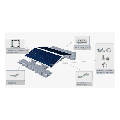 Système de montage solaire flottant personnalisable pour une charge éolienne allant jusqu'à 40 m/s et des performances
