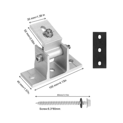 Durée de vie du panneau solaire en aluminium réglable pour une performance maximale