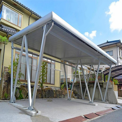 Angle d'inclinaison réglable de 0 à 60 degrés Carport solaire anodisé pour panneaux photovoltaïques