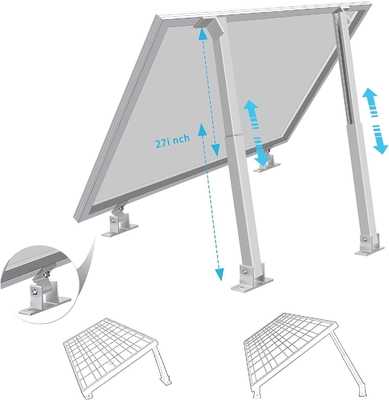 Support d'angle réglable pour le montage de panneaux solaires sur un toit en tuiles et une charge de vent de 60 M/s