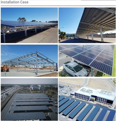 Parcs industriels Panneau solaire Structure du parking personnalisée pour les besoins du client