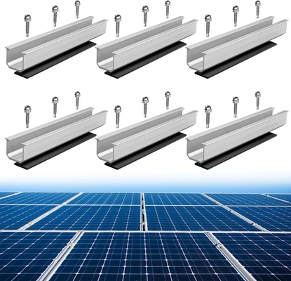 Système de montage de toiture en aluminium solaire métallique en étain pour rail