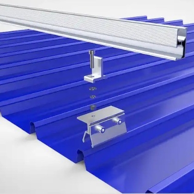 Système de montage de toiture en aluminium solaire métallique en étain pour rail