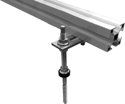 Kit de boulons à accrochage solaire avec finition anodisée pour carreaux de toit certifié ISO9001/CE