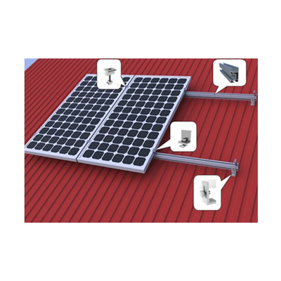 Structure de montage solaire sur toit en étain avec matériau SUS304 et norme AS/NZS1170 DIN1055