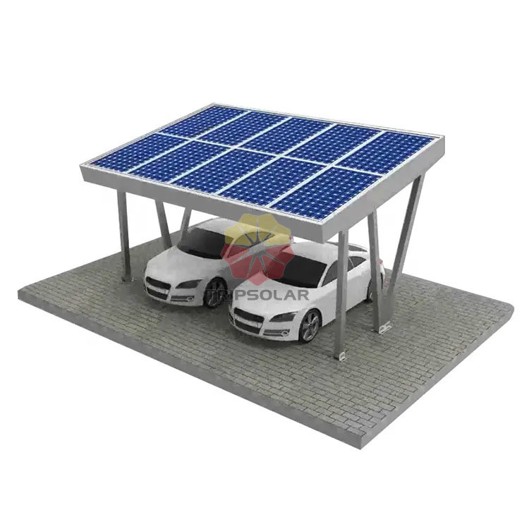 Système solaire de parking personnalisable Pergola avec angle d'inclinaison de la charge du vent de 60 m/s 0-60 degrés