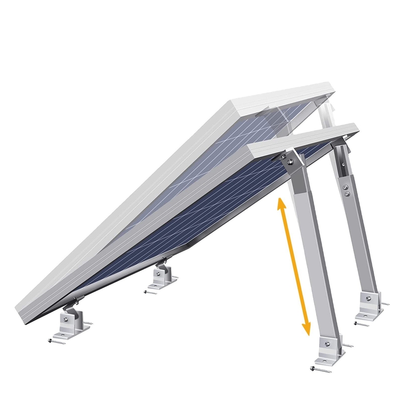 Support de montage de la jambe avant et arrière pour les plateaux de panneaux solaires réglables par angle