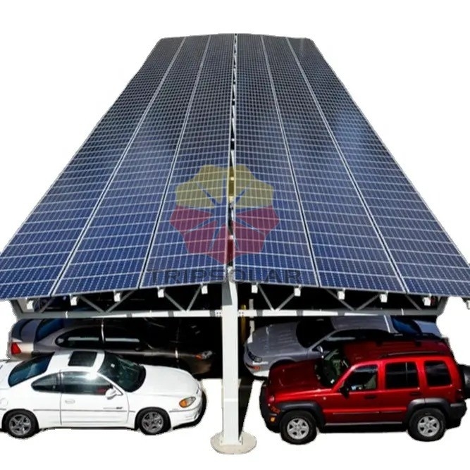 Q235 Structures de parking solaire en acier avec certification CE et charge de neige de 1,4KN/m2